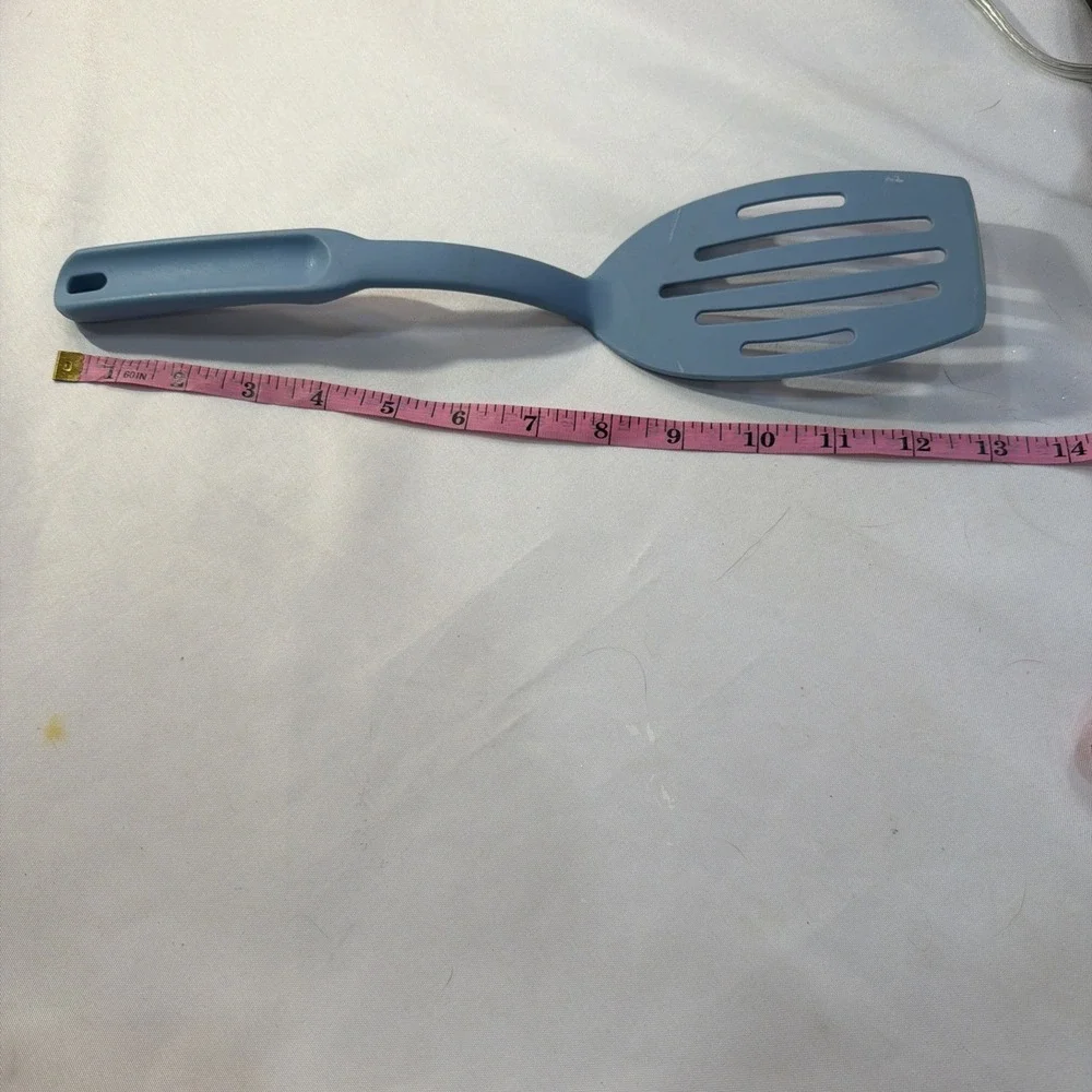 Pampered Chef VTG Blue Nylon Slotted Spatula Turner ‎ Heat Resistant 13